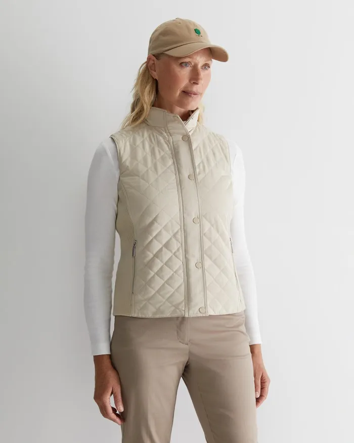 Women Sportscraft Jackets and Coats Vera Quilted Vest Stone
