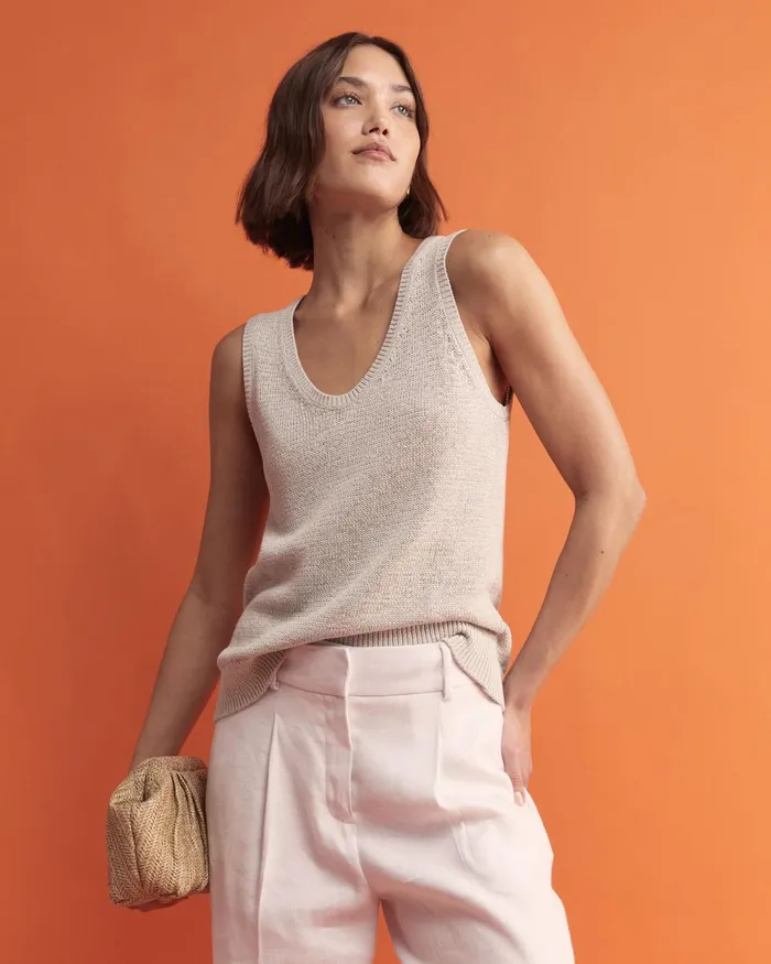 Women Sportscraft Knits and Cardigans Josie Tape Yarn Singlet String