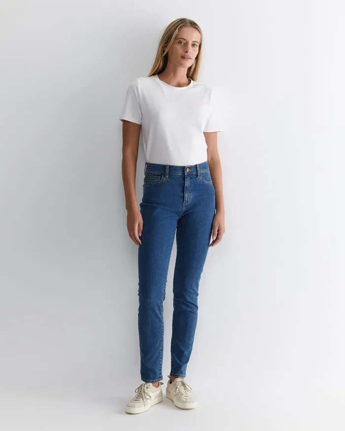 Women Sportscraft Pants Jackie High Waist Skinny Jean Mid Wash