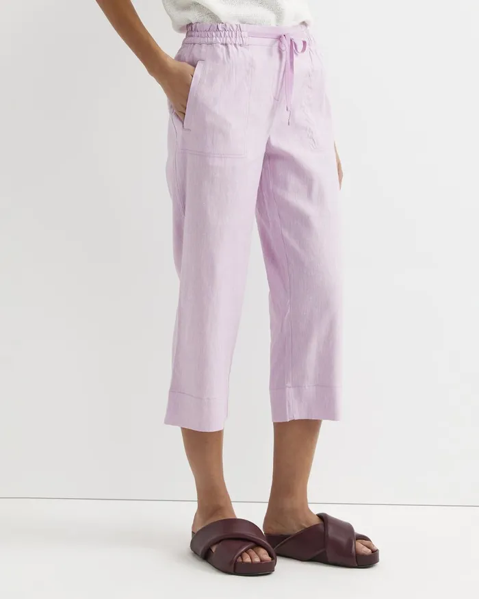 Women Sportscraft Pants Rosa Crop Linen Pant Orchid