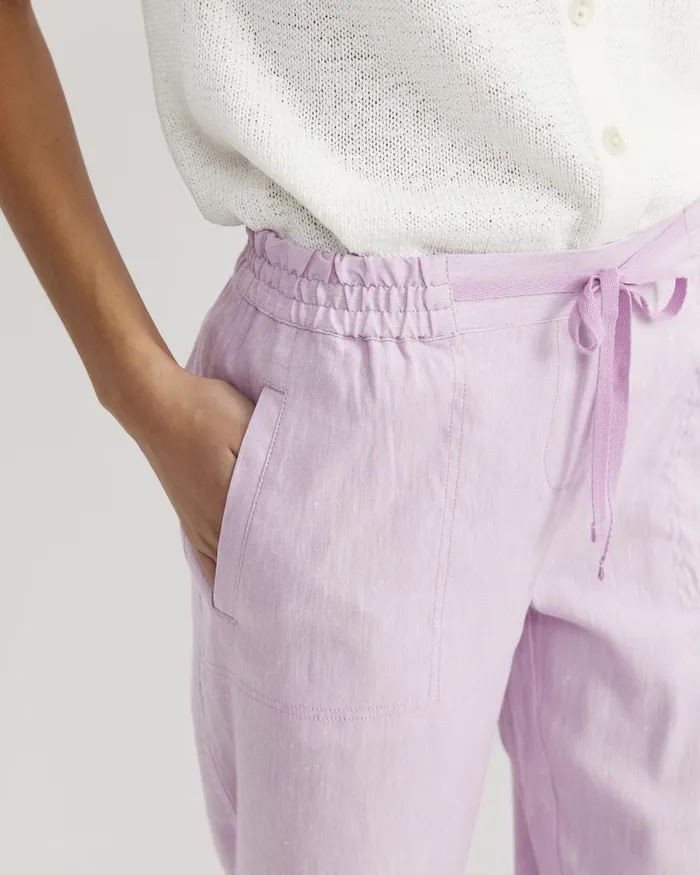 Women Sportscraft Pants Rosa Crop Linen Pant Orchid