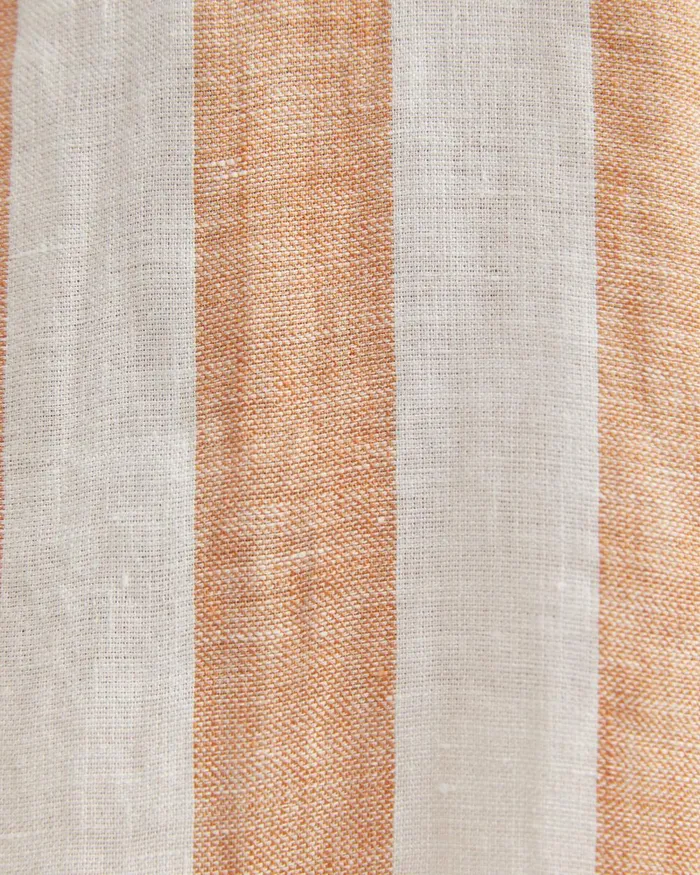 Women Sportscraft Shirts Callie Stripe Long Sleeve Linen Shirt Orangewhite