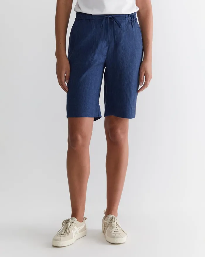 Women Sportscraft Shorts Rosa Linen Short Indigo