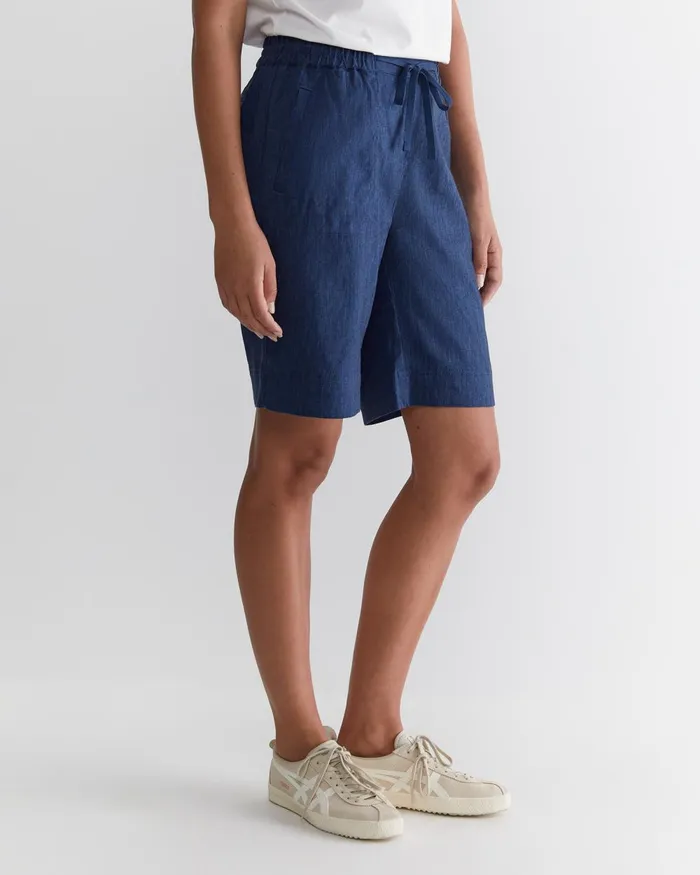 Women Sportscraft Shorts Rosa Linen Short Indigo