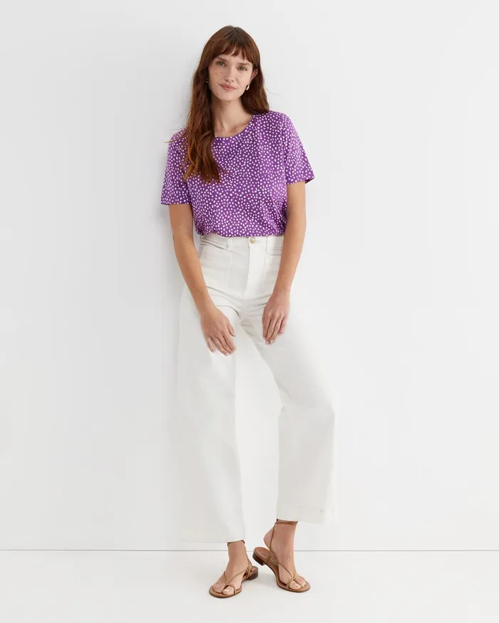 Women Sportscraft Tops and Tees Dashy Mercerised Tee Purplewhite