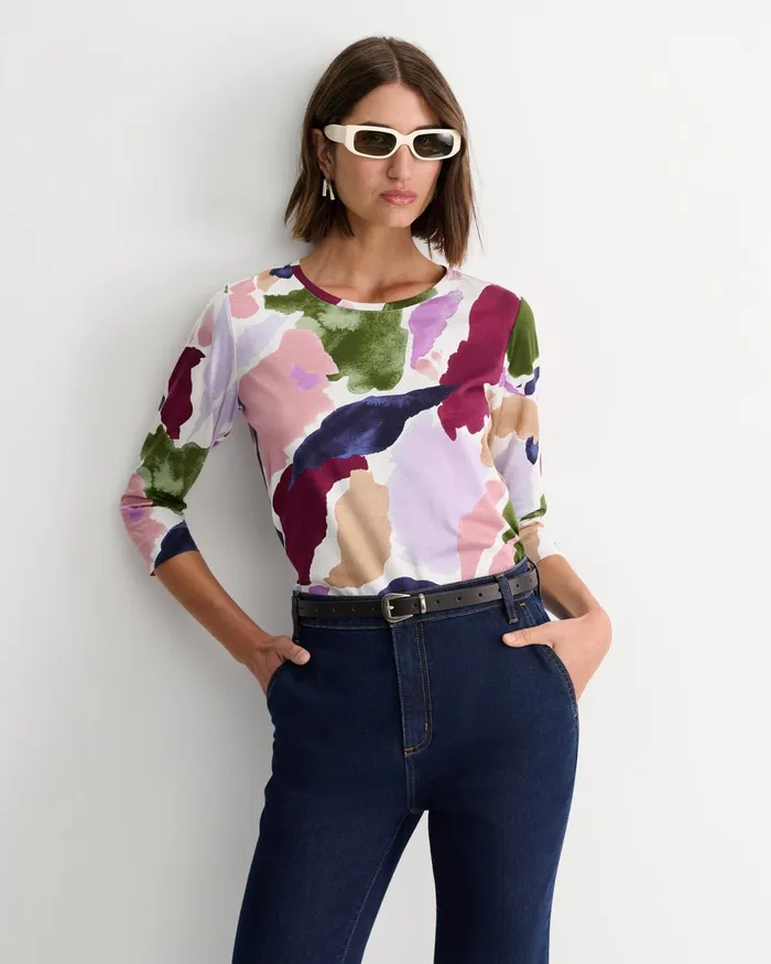 Women Sportscraft Tops and Tees Leah Mercerised Tee Multi