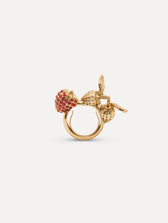 Women Strawberry Ring Red Oscar De La Renta Rings
