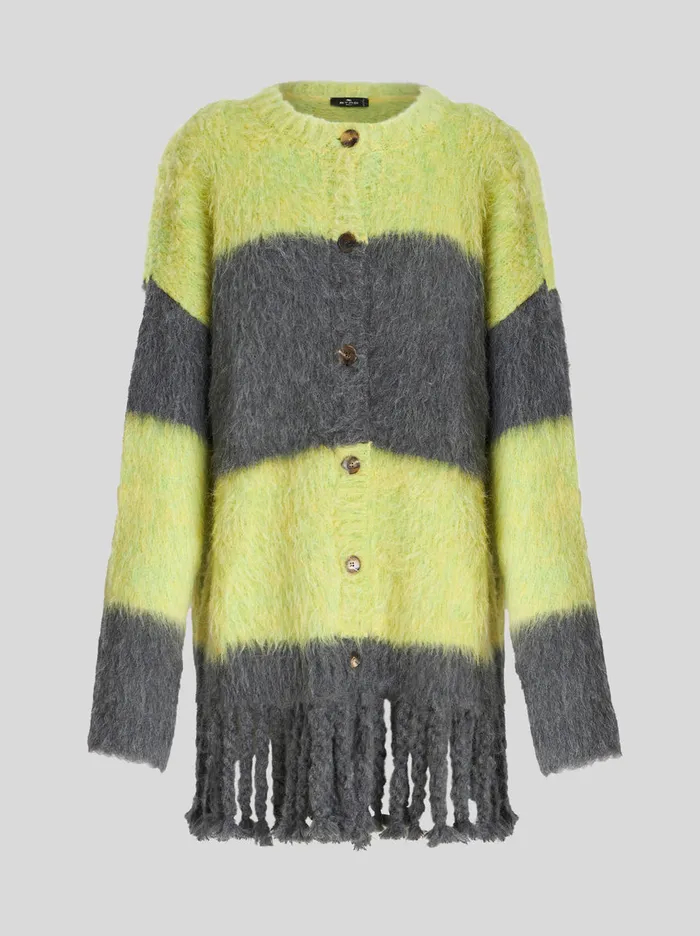 Women Striped Jumper Polo Dress With Fringe Etro Dresses