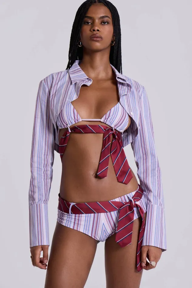 Women Suit and Tie Triangle Bikini Top Jaded London Beach CoOrds