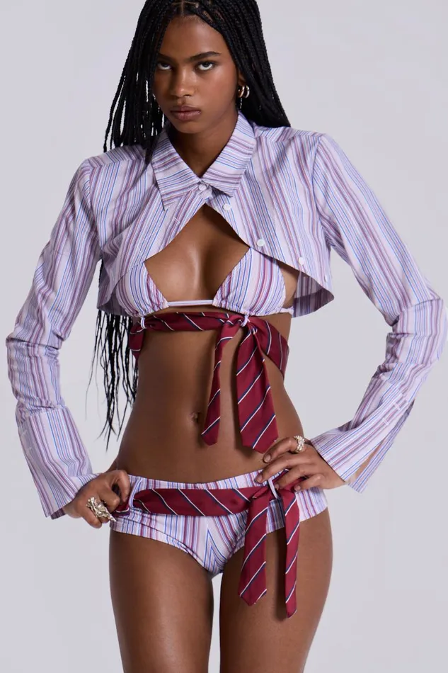 Women Suit and Tie Triangle Bikini Top Jaded London Beach CoOrds