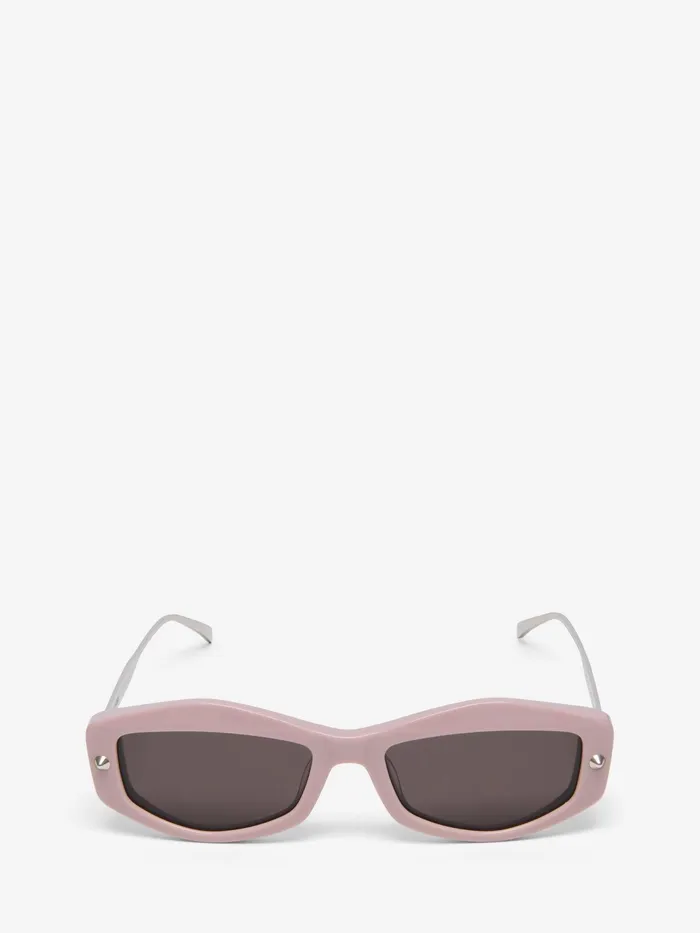 Women Sunglasses Alexander McQueen Spike Studs Geometrical Sunglasses Pinksmoke Women Sunglasses Alexander McQueen Spike Studs Geometrical Sunglasses Pinksmoke