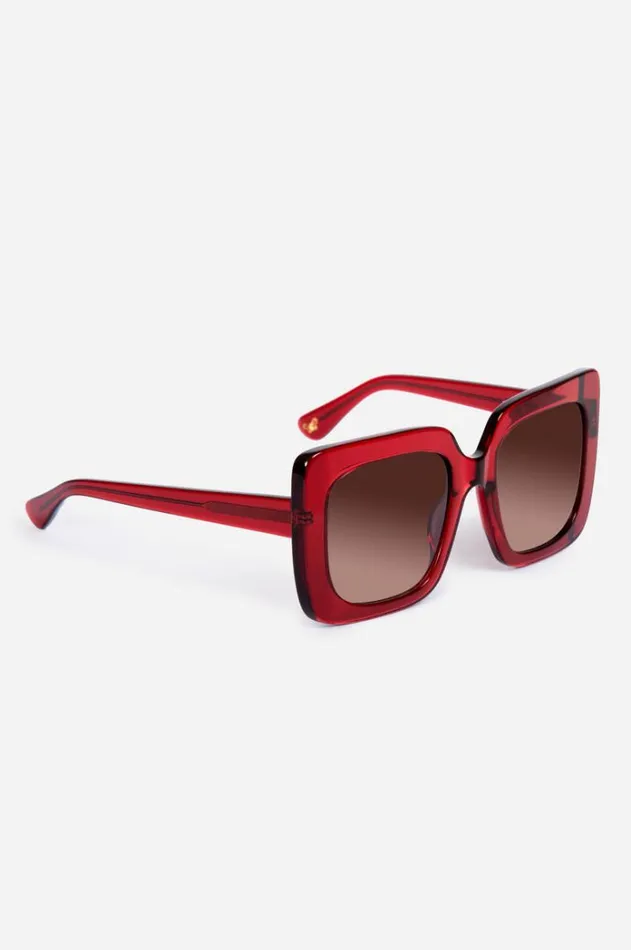 Women Sutton Sunglasses Solid Red Johnny Was Eye Wear Women Sutton Sunglasses Solid Red Johnny Was Eye Wear