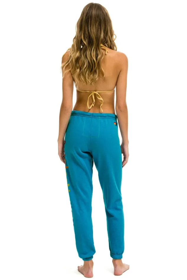 Women Sweatpants Aviator Nation Austin Sweatpants 8211 Teal