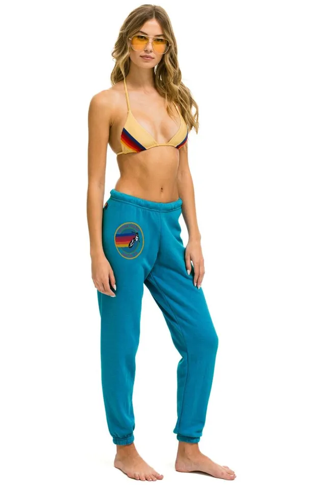 Women Sweatpants Aviator Nation Austin Sweatpants 8211 Teal