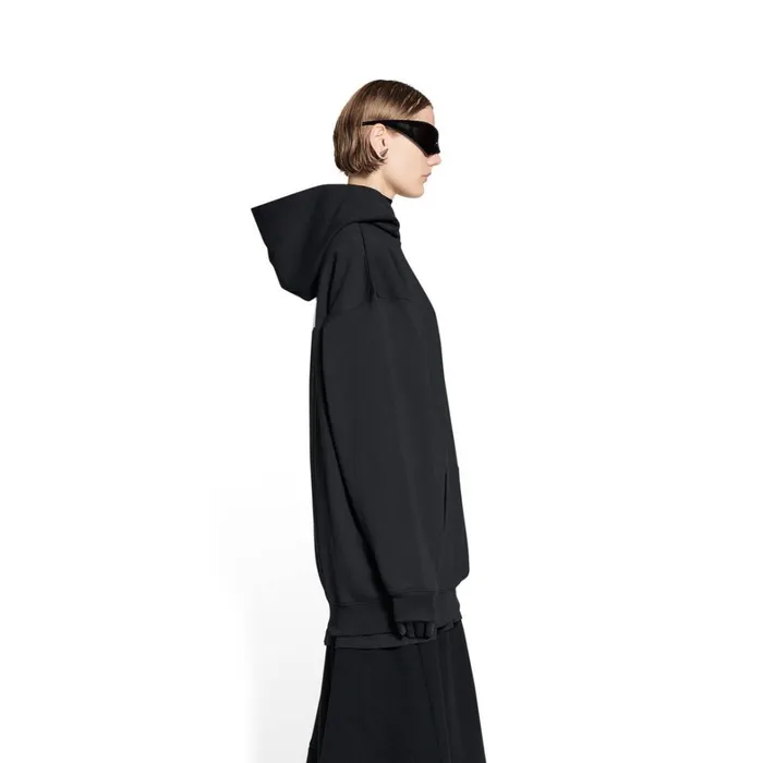 Women Sweatshirts and Hoodies Balenciaga Gaffer Hoodie Medium Fit In Black