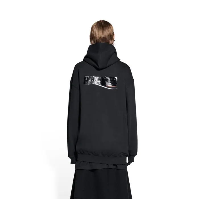 Women Sweatshirts and Hoodies Balenciaga Gaffer Hoodie Medium Fit In Black