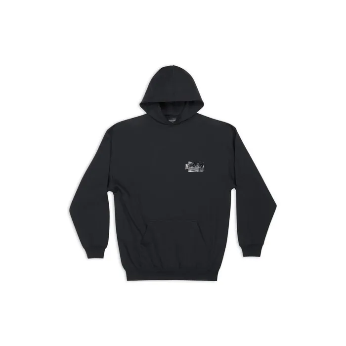 Women Sweatshirts and Hoodies Balenciaga Gaffer Hoodie Medium Fit In Black