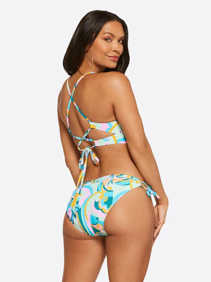 Women Swim Jessica Simpson Dream State Cropped Cami In Blue Multi