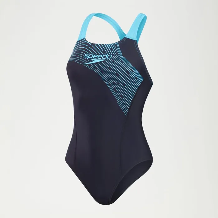 Women Swimming Costumes Speedo Women039s Medley Logo Swimsuit NavyBlue