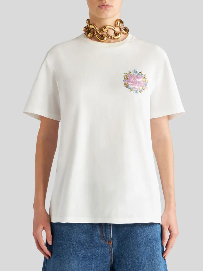Women TShirt With Embroidery Etro Sweatshirts And TShirts