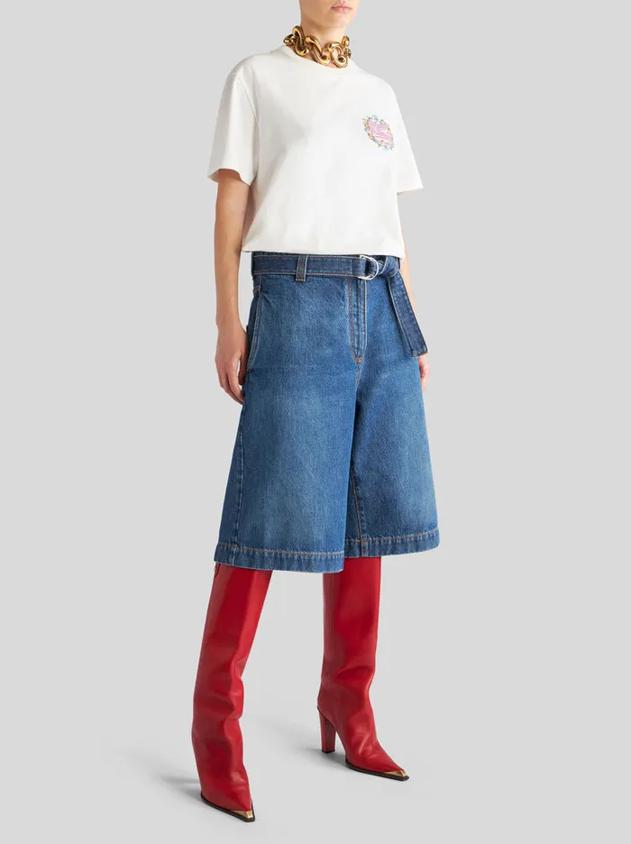 Women TShirt With Embroidery Etro Sweatshirts And TShirts