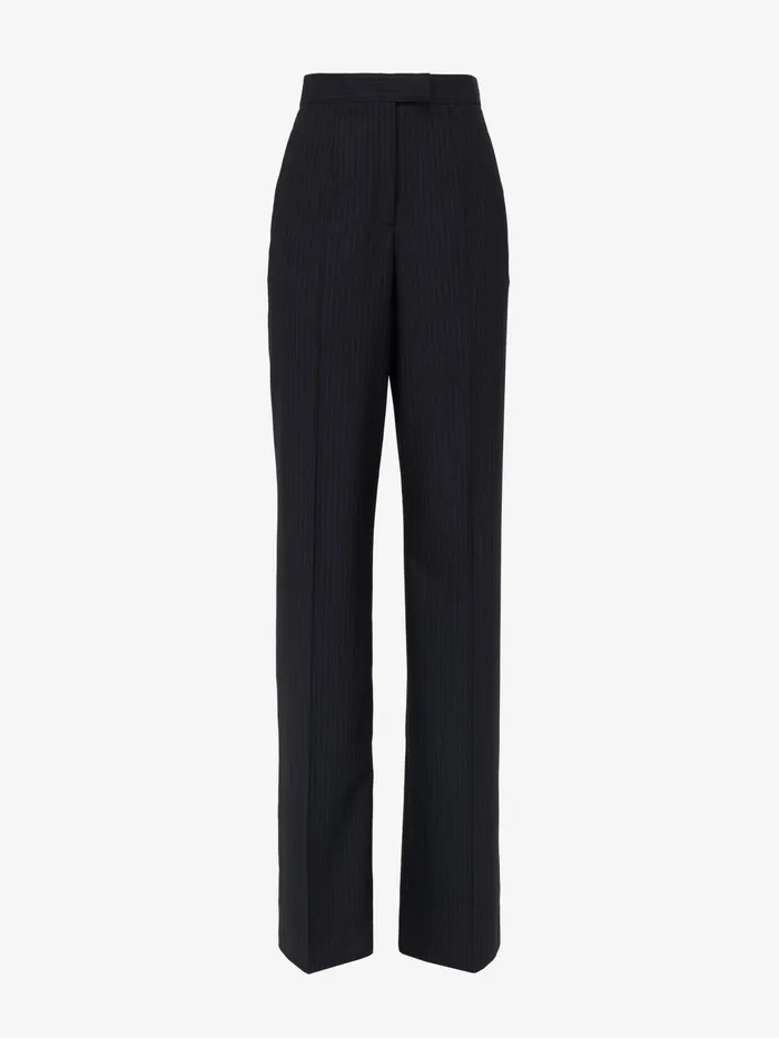 Women Tailoring Alexander McQueen HighWaisted Wide Leg Trousers Navy