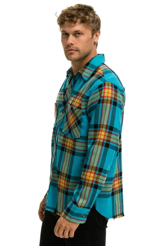 Women Tees Aviator Nation Plaid Flannel Light Weight Unisex Western Shirt 8211 Jackson Plaid