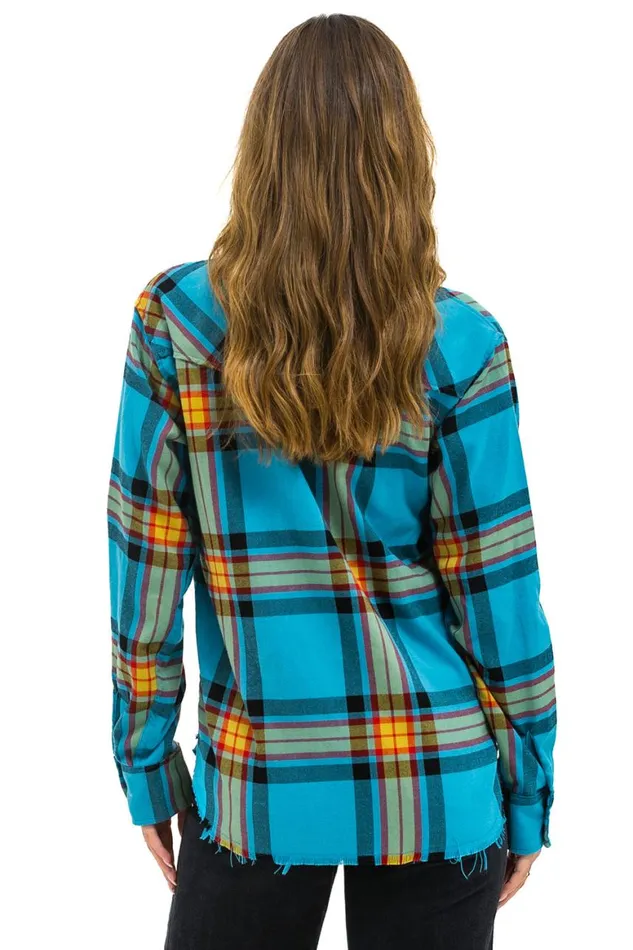 Women Tees Aviator Nation Plaid Flannel Light Weight Unisex Western Shirt 8211 Jackson Plaid