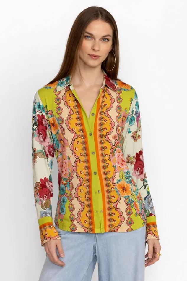Women THE JANIE FAVORITE BUTTON FRONT SHIRT ROSSEY Rossy Johnny Was Tops Women THE JANIE FAVORITE BUTTON FRONT SHIRT ROSSEY Rossy Johnny Was Tops