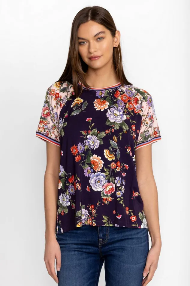 Women THE JANIE FAVORITE RAGLAN TEE ELSA Elsa Johnny Was Tops Women THE JANIE FAVORITE RAGLAN TEE ELSA Elsa Johnny Was Tops