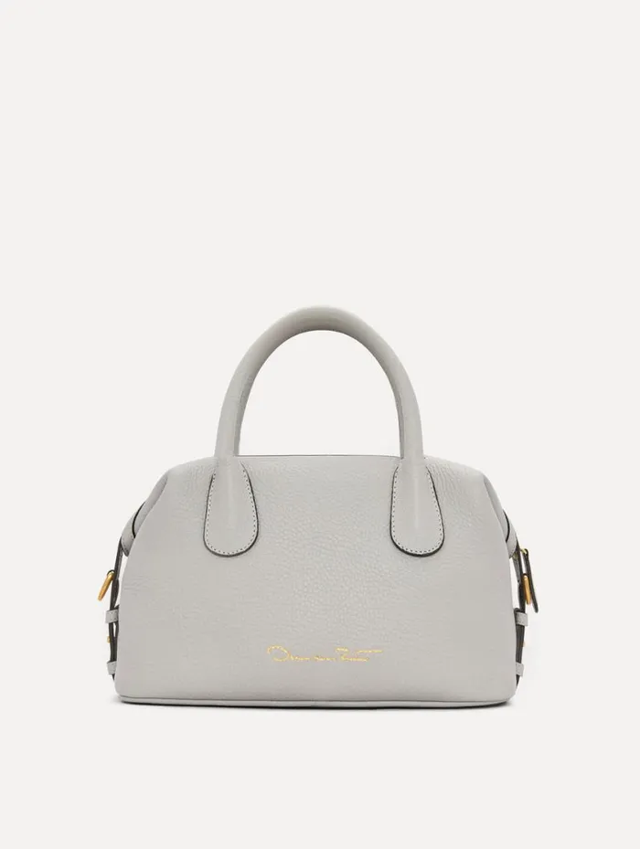 Women The Mini Dahlia Grigio Perla Oscar De La Renta Signature Handbags Women The Mini Dahlia Grigio Perla Oscar De La Renta Signature Handbags