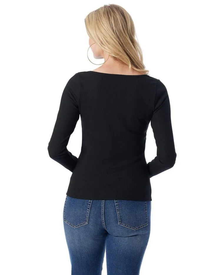 Women Tops and Tees Jessica Simpson Abbey Sweatheart Top In Anthracite