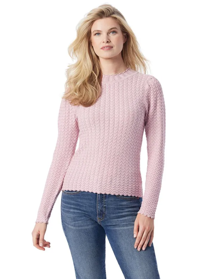 Women Tops and Tees Jessica Simpson Camilla Sweater In Silver Pink