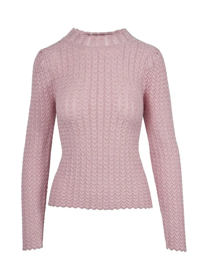 Women Tops and Tees Jessica Simpson Camilla Sweater In Silver Pink