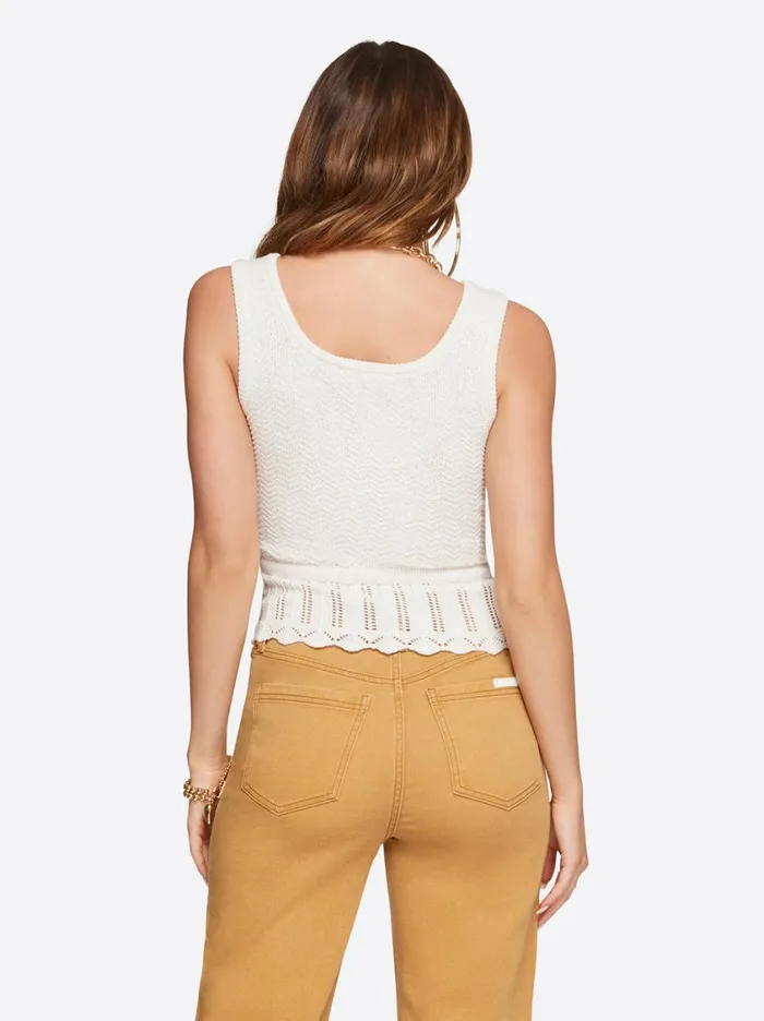 Women Tops and Tees Jessica Simpson Sierra Sweater Tank In Gardenia