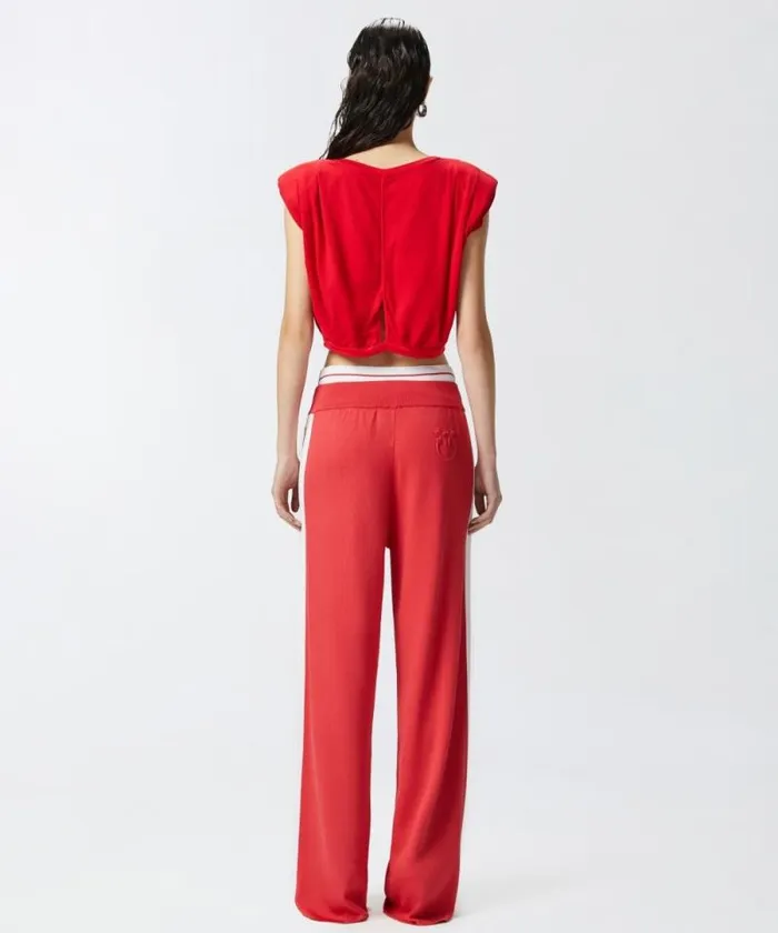 Women Topwear Pinko Sleeveless Crop Top In 100 Cotton Lively Red Women Topwear Pinko Sleeveless Crop Top In 100 Cotton Lively Red