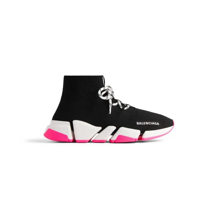 Women Trainers Balenciaga Speed 20 Laceup Recycled Knit Trainers In Black