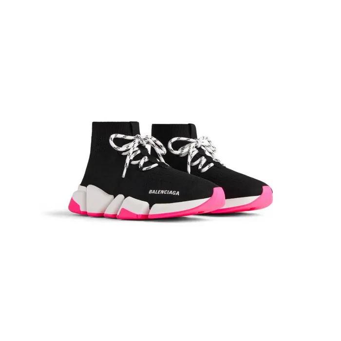 Women Trainers Balenciaga Speed 20 Laceup Recycled Knit Trainers In Black