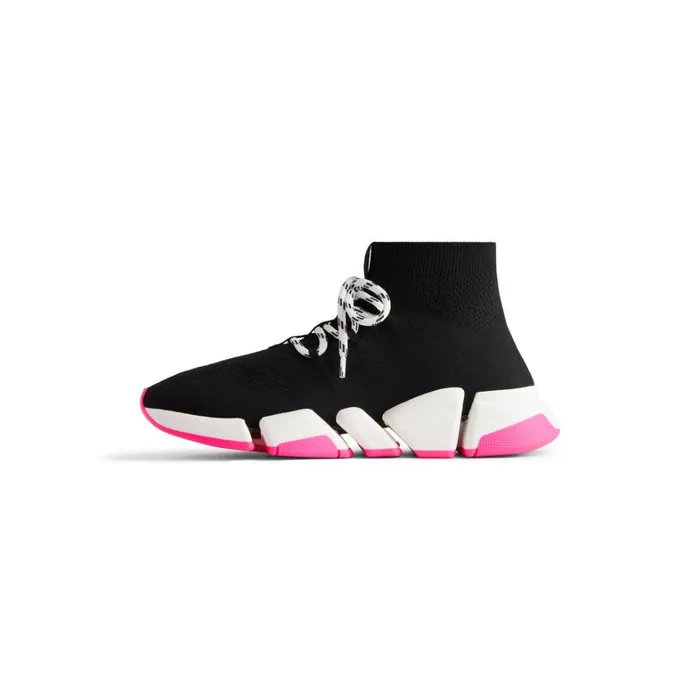 Women Trainers Balenciaga Speed 20 Laceup Recycled Knit Trainers In Black