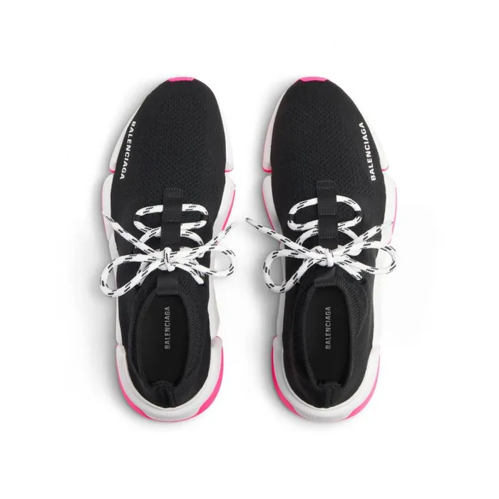 Women Trainers Balenciaga Speed 20 Laceup Recycled Knit Trainers In Black
