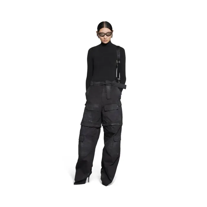 Women Trousers Balenciaga Balenciaga Knife Cargo Pantashoes In Black
