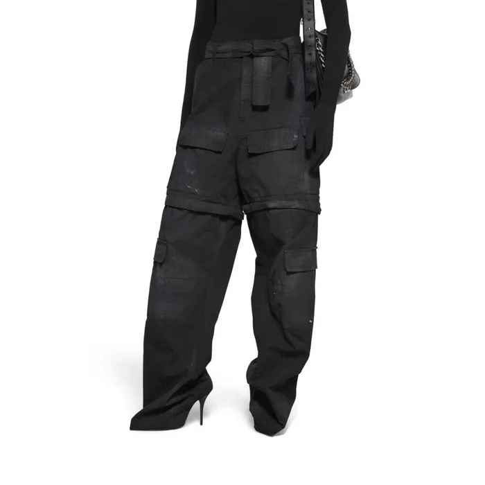 Women Trousers Balenciaga Balenciaga Knife Cargo Pantashoes In Black