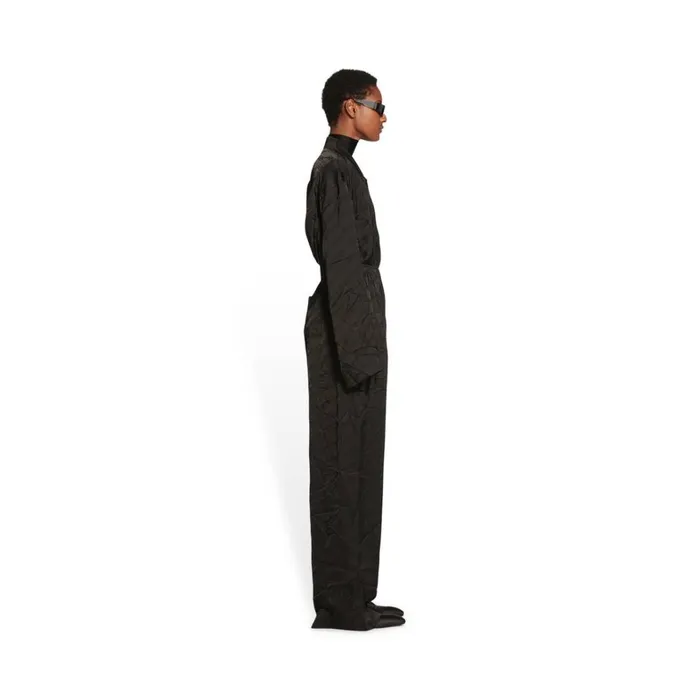 Women Trousers Balenciaga Bb Monogram Pyjama Trousers In Black