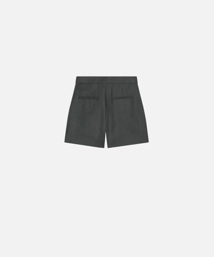 Women Trousers Pinko Elegant Flannel Shorts Grey Redyepewter Women Trousers Pinko Elegant Flannel Shorts Grey Redyepewter