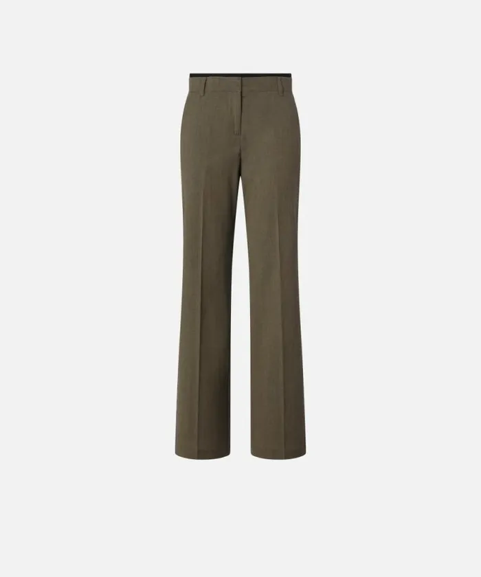 Women Trousers Pinko Elegant Flared Trousers Flask Brown