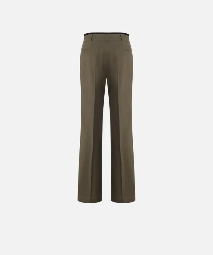 Women Trousers Pinko Elegant Flared Trousers Flask Brown Women Trousers Pinko Elegant Flared Trousers Flask Brown