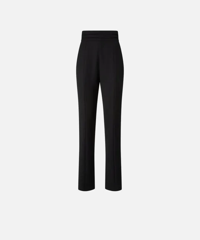 Women Trousers Pinko Elegant Trousers With Slits At The Back Limo Black Women Trousers Pinko Elegant Trousers With Slits At The Back Limo Black