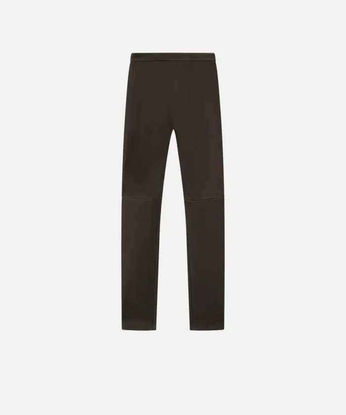 Women Trousers Pinko Fitted Nappa Leather Trousers With Zipped Hems Java Brown Women Trousers Pinko Fitted Nappa Leather Trousers With Zipped Hems Java Brown