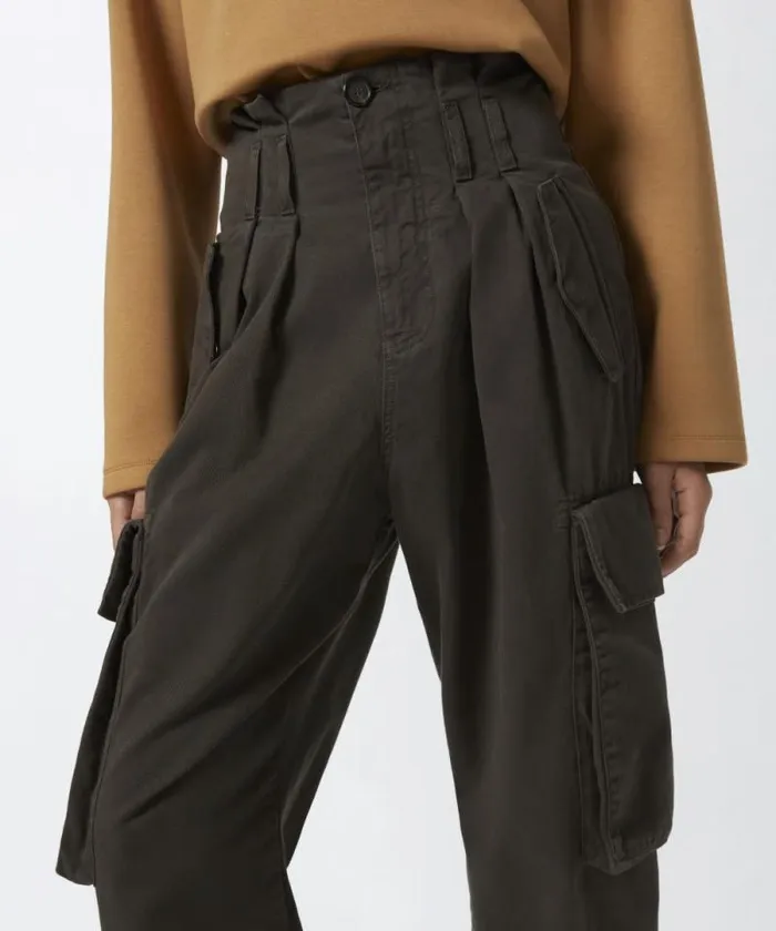 Women Trousers Pinko Oversize Cargo Trousers With Belt Brown 8211 Coffee Women Trousers Pinko Oversize Cargo Trousers With Belt Brown 8211 Coffee