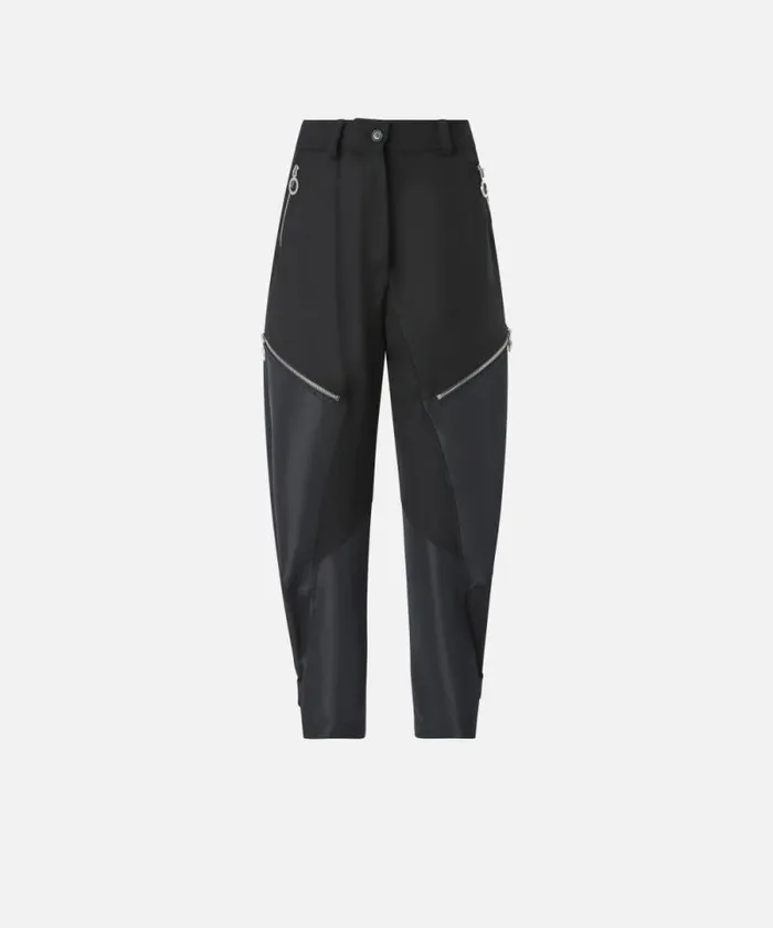 Women Trousers Pinko Technical Fabric PPants Trousers With Zip Limo Black Women Trousers Pinko Technical Fabric PPants Trousers With Zip Limo Black